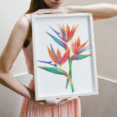 Tropische vogel van de paradijstrek poster