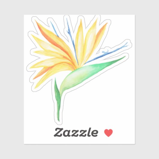 Tropische vogel van de paradijsvinylsticker sticker (Vel)
