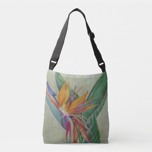 Tropische vogel van de Paradise Crossbody Canvas t Tas (Voorkant)