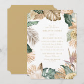 Tropische vogel van de uitnodiging tot huwelijk va (Voorkant / Achterkant)