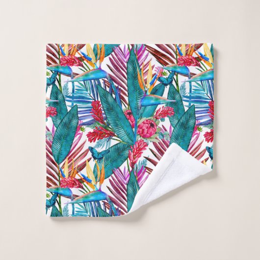 Tropische vogel van het paradijs bad handdoek (Wasdoekje)