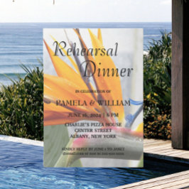 Tropische vogel van het paradijs bruiloft repetiti kaart