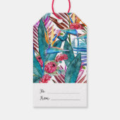 Tropische vogel van het paradijs cadeaulabel (Achterkant)