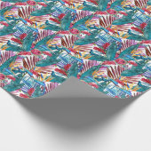 Tropische vogel van het paradijs cadeaupapier (Hoek)