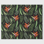 Tropische vogel van het Paradijs en de Vissen op z Cadeaupapier (Vlak)