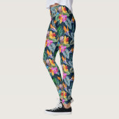 Tropische vogel van het paradijs en het orchidee leggings (Links)