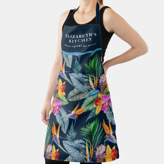 Tropische vogel van het paradijs en het orchidee schort (Insitu)