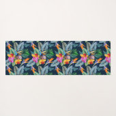 Tropische vogel van het paradijs en het orchidee yogamat (Achterkant (horizontaal))