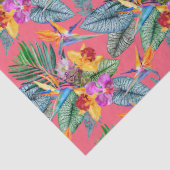 Tropische vogel van het paradijs en van de Orchide Tissuepapier (Detail)