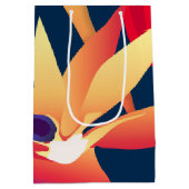 Tropische vogel van het paradijs Gift Bag M Medium Cadeauzakje (Achterkant)