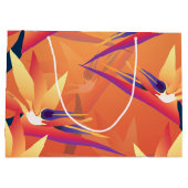 Tropische vogel van het Paradijs Sunset Luau Gift  Large Cadeautasje (Achterkant)