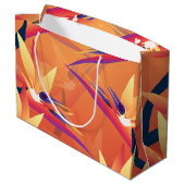 Tropische vogel van het Paradijs Sunset Luau Gift  Large Cadeautasje (Achterkant Gekanteld)