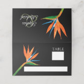 Tropische vogel van het paradijselijk huwelijk plaatskaartje (Buitenkant ongevouwen)