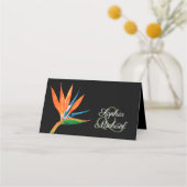 Tropische vogel van het paradijselijk huwelijk plaatskaartje (Achterkant)