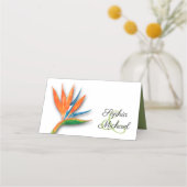 Tropische vogel van het paradijselijk huwelijk plaatskaartje (Achterkant)