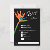 Tropische vogel van het paradijselijk huwelijk RSVP kaartje (Voorkant)