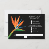 Tropische vogel van het paradijselijk huwelijk RSVP kaartje (Voorkant)