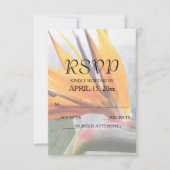 Tropische vogel van het paradijselijk huwelijk RSVP kaartje (Voorkant)