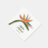 Tropische vogel van het paradijselijk huwelijk servet (Hoek)