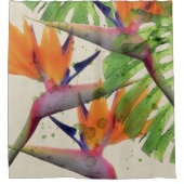 tropische vogel van het paradijsgordijn douchegordijn (Voorkant)