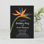 Tropische vogel van het Paradise Birthday Invitati (Staand voorkant)