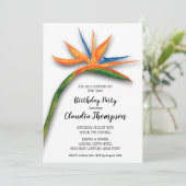 Tropische vogel van het Paradise Birthday Invitati (Staand voorkant)