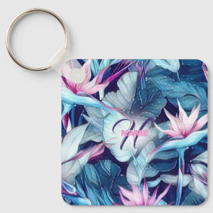 Tropische vogel van het Paradise Monogram Sleutelhanger