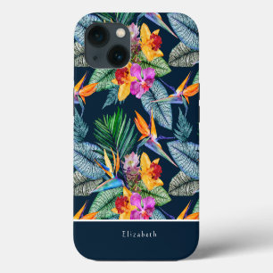 Tropische Vogel Van Paradijs En Orchidee iPhone 13 Hoesje