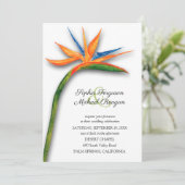 Tropische vogel van Paradise Wedding Invitations (Staand voorkant)