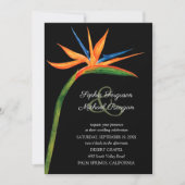 Tropische vogel van Paradise Wedding Invitations (Voorkant)