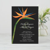 Tropische vogel van Paradise Wedding Invitations (Staand voorkant)