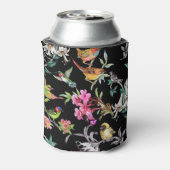 Tropische vogelbloemen: Waterverf Blikjeskoeler (Blikje Achterkant)