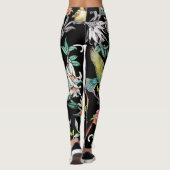 Tropische vogelbloemen: Waterverf Leggings (Achterkant)