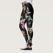 Tropische vogelbloemen: Waterverf Leggings (Links)
