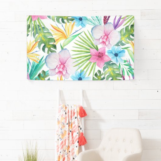 Tropische vogelkunst spandoek (Insitu)