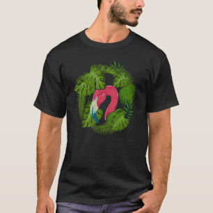 Tropische vogellover Exotisch Dierenvriend Roze Fl T-shirt