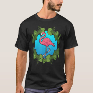 Tropische vogellover Exotisch Dierenvriend Roze Fl T-shirt