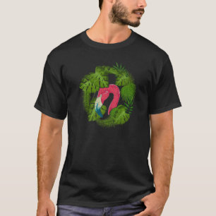 Tropische vogellover Exotisch Dierenvriend Roze Fl T-shirt