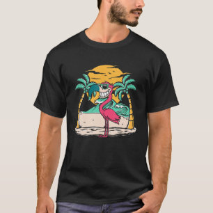 Tropische Vogelpalmboom Zonnebril Dier Grappig F T-shirt