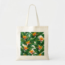 Tropische Vogelparadijs Bloem Botanisch Patroon Tote Bag