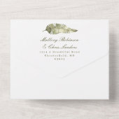 Tropische Vogelparadijs Bloemige Bruiloft All In One Uitnodiging (Achterkant)