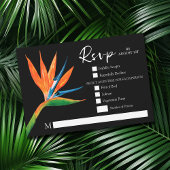 Tropische Vogelparadijs Botanische Trouwdag RSVP Kaartje