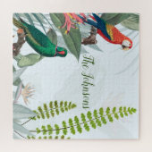 Tropische vogelparrots en olievlekken legpuzzel (Horizontaal)