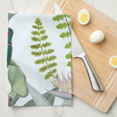 Tropische vogelparrots en olievlekken theedoek (Quarter Fold)