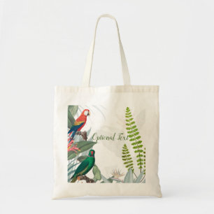 Tropische vogelparrots en olievlekken tote bag