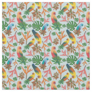 Tropische vogelpest Floral Pattern Stof