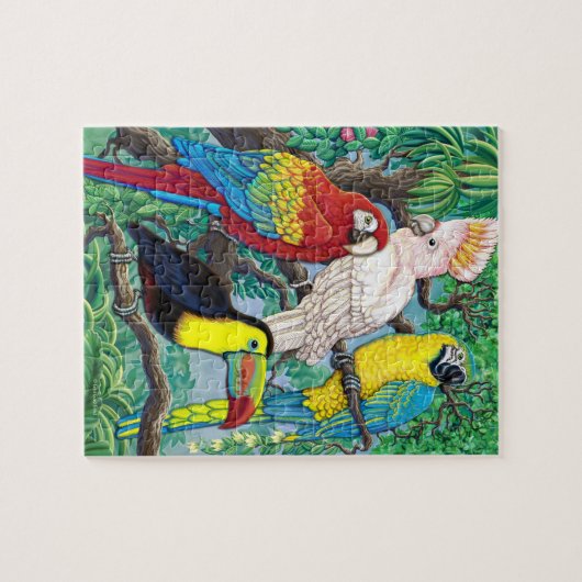 Tropische vogelpuzzel legpuzzel (Horizontaal)