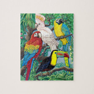 Tropische vogelpuzzel legpuzzel