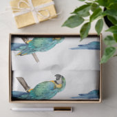 Tropische vogelreeks: blauw Macaw-ontwerp 2 Tissuepapier (Geschenk)