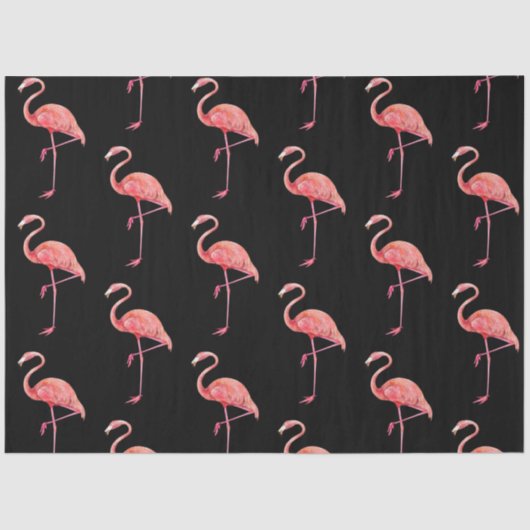 Tropische Vogelreeks: Flamingo Ontwerp 3 Tissuepapier (Voorkant)